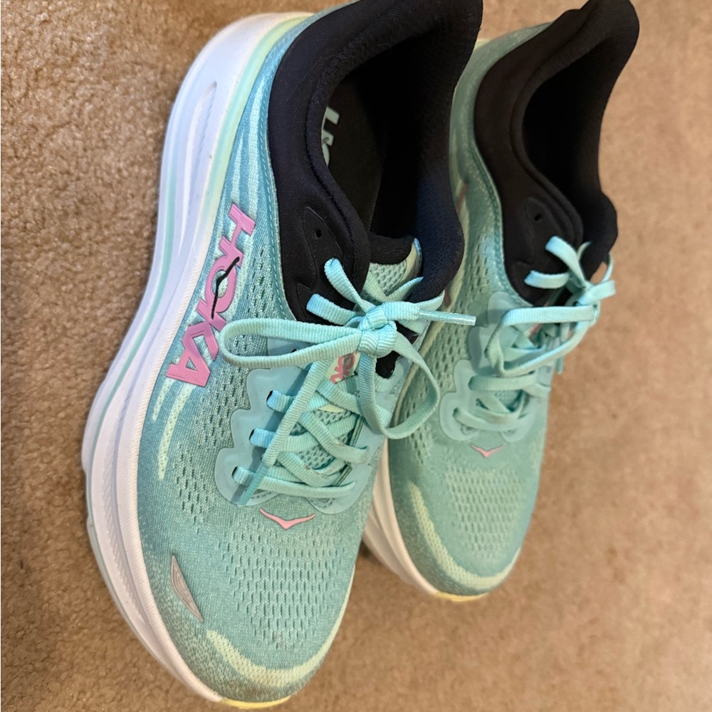Hoka Women's Teal and Pink Athletic Shoes